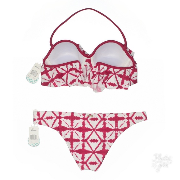 Raisins Mai Tai Red White Tie-Dye Bikini - Picture 3 of 4